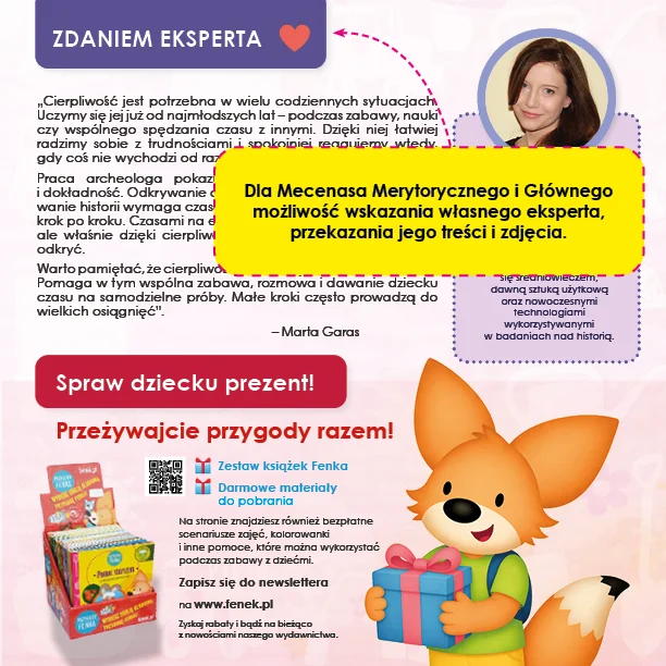Przykład oznaczenia Mecenasa Merytorycznego